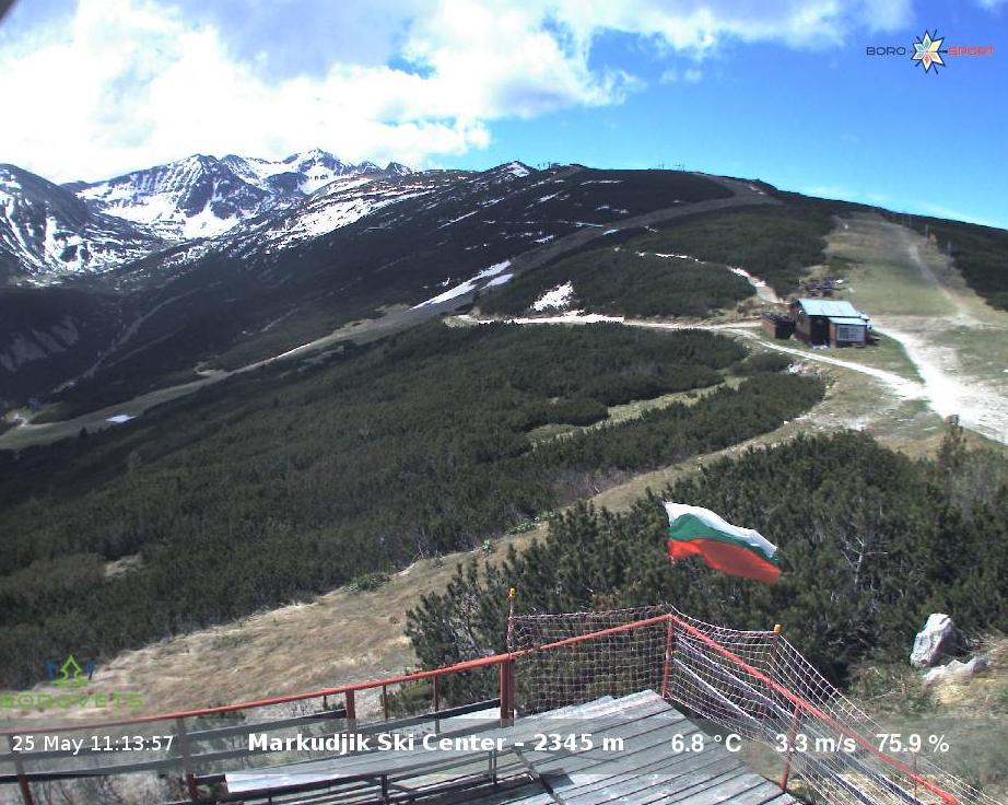 Borovets ski webcam - Markudjik ski runs & Musala peak